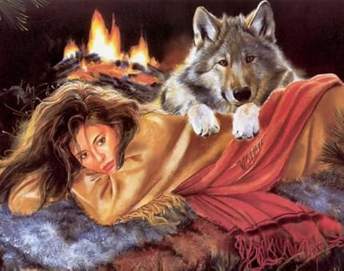 WDZFF 1000 Stück - Bilder - Gifts - Irregular Puzzle - Nativess and Wolfs Painting - Familienspaß-Heraus for Derungs Spielzeug - Wand Kunst Dekoration - Kx386Zs von WDZFF