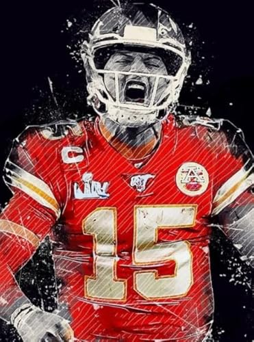 WDZFF 1000 Stück - Bilder - Gifts - Irregular Puzzle - Rugbys Player Mahomes Poster - Dekompres Sions Spielzeug Für Erwachsene - Gedächtnis- Und Wahrnehmungs Spiele - Kx126Zs von WDZFF