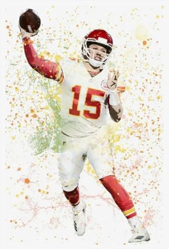 WDZFF 1000 Stück - Bilder - Gifts - Irregular Puzzle - Rugbys Player Mahomes Poster - Dekompres Sions Spielzeug Für Erwachsene - Gedächtnis- Und Wahrnehmungs Spiele - Kx128Zs von WDZFF