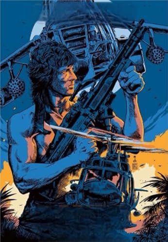 WDZFF 1000 Stück Retro Film Firstss Bloods - Poster Art Puzzle - Spielzeug Für Erwachsene, Stressabbau-Spiel - Kx463Zs von WDZFF