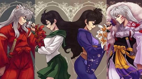 WDZFF 1000 Teile, Japanese Animes Inuyashas Plakat, Buntes Puzzles, Lernspielzeug Für Kinder,Erwachsene Spaß Herausforderung Spielzeug,Wand Kunst Dekoration Xa744Wp von WDZFF
