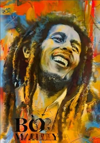 WDZFF 1000 Teile Puzzle - Marleys Singers Art Painting Plakat - Colorful - Für Erwachsene Stressabbau Spiel Kunst Bild - Ältere Menschen Gedächtnis Kognitions Spiele Kq251Zp von WDZFF