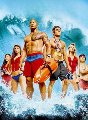 WDZFF 1000 Teile Puzzles, Film Baywatchs Plakat,Erwachsene Stressabbau Spiel Kunst Bild,Wand Kunst Dekoration, Familien Spiele Zum Stressabbau Xa738Wp von WDZFF