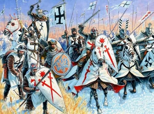 WDZFF 1000 Teile Puzzles - Medievals Cruciata Art Bilder - Buntes Puzzle - Familien Spiele Zur Stressreduzierung - Erwachsene Stressabbau Spiel Kunst Bild Kq42Zp von WDZFF