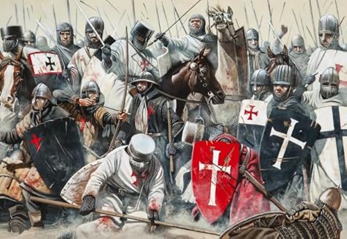 WDZFF 1000 Teile Puzzles - Medievals Cruciata Art Bilder - Buntes Puzzle - Familien Spiele Zur Stressreduzierung - Erwachsene Stressabbau Spiel Kunst Bild Kq46Zp von WDZFF