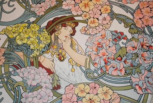 WDZFF Alphonse.Mucha Paintings Bild Plakat, 1000 Stück Puzzles, Buntes Unregelmäßiges Puzzle, Familien Spiele Zum Stressabbau Xa44Wp von WDZFF