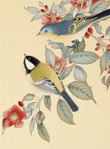 WDZFF Chinese Style Retro Birds Flowers Gongbi Painting Art - Für Erwachsene Stressabbau Spiel Kunst Bild - Heim-Dekoration - 1000 Teile Puzzle Kq403Zp von WDZFF