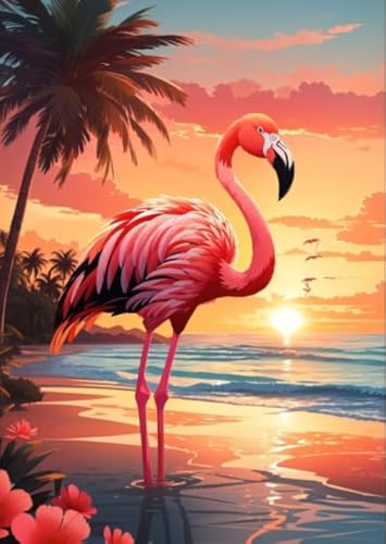 WDZFF Colour Flamingos Picture Plakat - Für Erwachsene Familie Stress Relief Puzzle Spielzeug - Personalisiertes Puzzle-Spielzeug Für Kinder Und Erwachsene - 1000 Teile Puzzles Kq443Zp von WDZFF