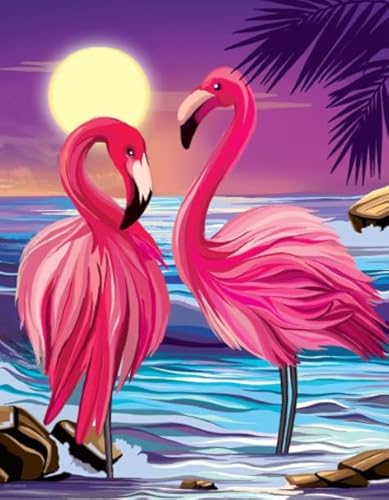 WDZFF Colour Flamingos Picture Plakat - Für Erwachsene Familie Stress Relief Puzzle Spielzeug - Personalisiertes Puzzle-Spielzeug Für Kinder Und Erwachsene - 1000 Teile Puzzles Kq444Zp von WDZFF