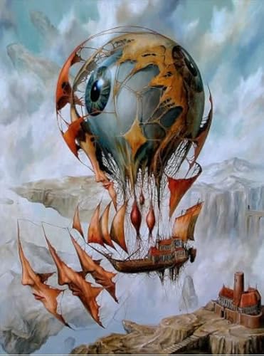 WDZFF Colourful Puzzle - 1000 Pcs - Difficult Puzzle - Surrealism Oil Paintings Abstract Art Poster - Personalisiertes Heraus for Derungs Spielzeug Für Erwachsene - Kx97Zs von WDZFF