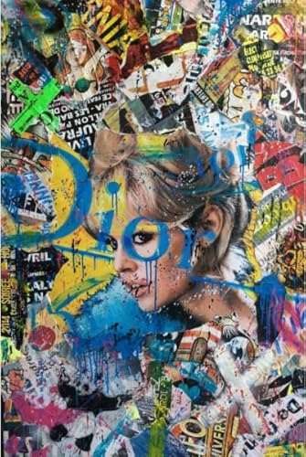 WDZFF Colourful Puzzle - 1000 Stück - Difficult Puzzle - Banksyss Street Art Graffiti Art Poster - Personalisiertes Kinderspielzeug Für Erwachsene Gifts - Kx101Zs von WDZFF