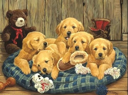 WDZFF Dogs Art Paintings ，Irregular Puzzle Pieces ，Für Kinder Spielzeug Lernspiele Plakats ，Heim-Dekoration ，Puzzle 1000 Teile Kq437Zp von WDZFF