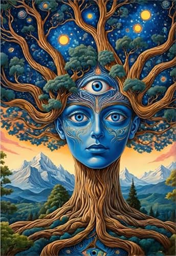 WDZFF Eyes Abstrakte Kunst Colorful Painting - Puzzle 1000 Teile - Wand Kunst Dekoration - Erwachsene Challenge Game - Familien Spiele Zur Stressreduzierung Kq57Zp von WDZFF