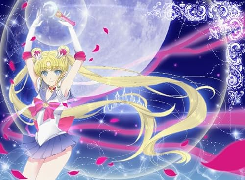 WDZFF Japanese Animes Tsukino Moonsss Plakat ，Puzzle 1000 Stück, Lernspielzeug Für Kinder, Buntes Unregelmäßiges Puzzle ，Familie Spaß Herausforderung Spielzeug Xa430Wp von WDZFF