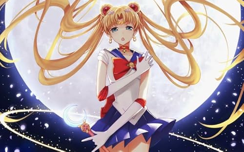 WDZFF Japanese Animes Tsukino Moonsss Plakat ，Puzzle 1000 Stück, Lernspielzeug Für Kinder, Buntes Unregelmäßiges Puzzle ，Familie Spaß Herausforderung Spielzeug Xa432Wp von WDZFF