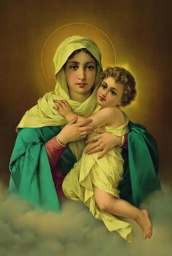 WDZFF Jigsaw Puzzle 1000 Stück Künstlerische Die Madonna Poster Hölzerne Bunte Fähigkeit Spiel Für Die Ganze Familie Erwachsene Mt106Zp von WDZFF