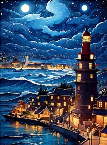 WDZFF Lighthouses Scenic Bilder ，Wand Kunst Dekoration ，Für Personalisiertes Puzzle-Spielzeug Für Kinder Und Erwachsene， Puzzle 1000 Teile,Familie Spaß Herausfürderung Spielzeug Kq390Zp von WDZFF