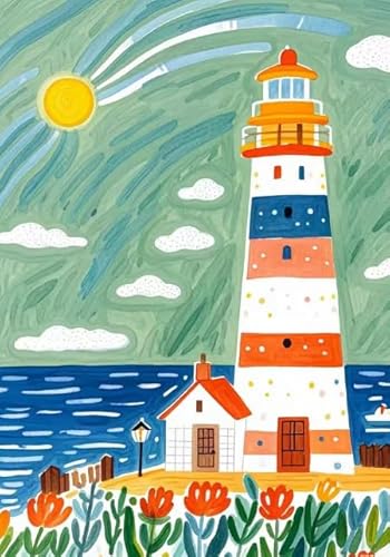 WDZFF Lighthouses Scenic Bilder ，Wand Kunst Dekoration ，Für Personalisiertes Puzzle-Spielzeug Für Kinder Und Erwachsene， Puzzle 1000 Teile,Familie Spaß Herausfürderung Spielzeug Kq391Zp von WDZFF