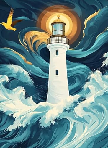WDZFF Lighthouses Scenic Bilder ，Wand Kunst Dekoration ，Für Personalisiertes Puzzle-Spielzeug Für Kinder Und Erwachsene， Puzzle 1000 Teile,Familie Spaß Herausfürderung Spielzeug Kq393Zp von WDZFF