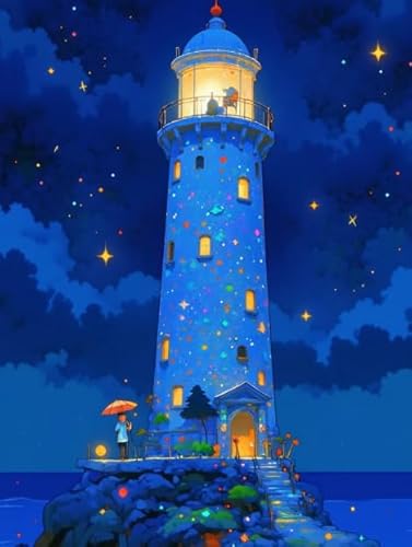 WDZFF Lighthouses Scenic Bilder ，Wand Kunst Dekoration ，Für Personalisiertes Puzzle-Spielzeug Für Kinder Und Erwachsene， Puzzle 1000 Teile,Familie Spaß Herausfürderung Spielzeug Kq394Zp von WDZFF