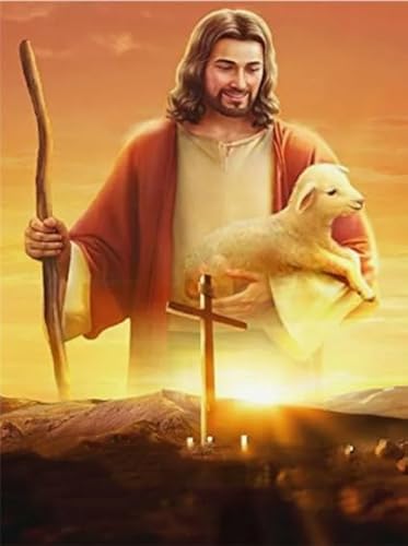 WDZFF Puzzle 1000 Pcs - Jesus Art Oil Painting - Gedächtnis- Und Wahrnehmungs Spiele Für Ältere Menschen - Spiele Zur Stressreduzierung Für Die Ganze Familie - Kx436Zs von WDZFF