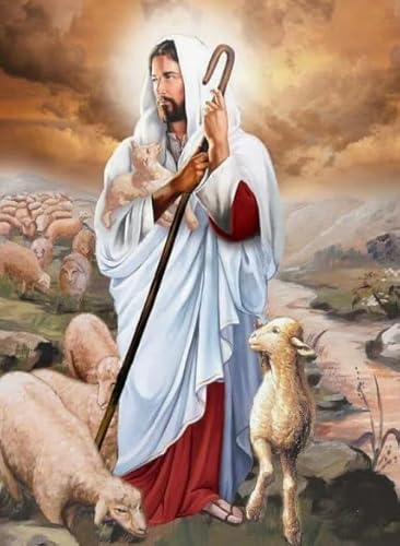 WDZFF Puzzle 1000 Pcs - Jesus Art Oil Painting - Gedächtnis- Und Wahrnehmungs Spiele Für Ältere Menschen - Spiele Zur Stressreduzierung Für Die Ganze Familie - Kx437Zs von WDZFF