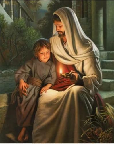 WDZFF Puzzle 1000 Pcs - Jesus Art Oil Painting - Puzzle - Stressabbau-Spiel Für Erwachsene, Kunstbild - Kx494Zs von WDZFF