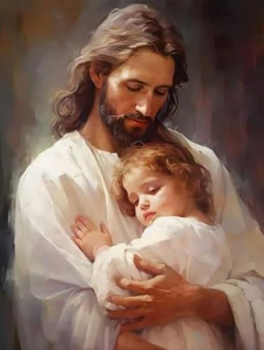 WDZFF Puzzle 1000 Pcs - Jesus Art Oil Painting - Puzzle - Stressabbau-Spiel Für Erwachsene, Kunstbild - Kx496Zs von WDZFF