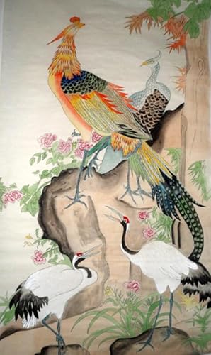 WDZFF Puzzle 1000 Piece,Chinese Style Cranes,Lernspielzeug Für Kinder,Gedächtnis Kognitionsspiele,Adult Familie Stressabbau Puzzle Spielzeug Xq288Yk von WDZFF