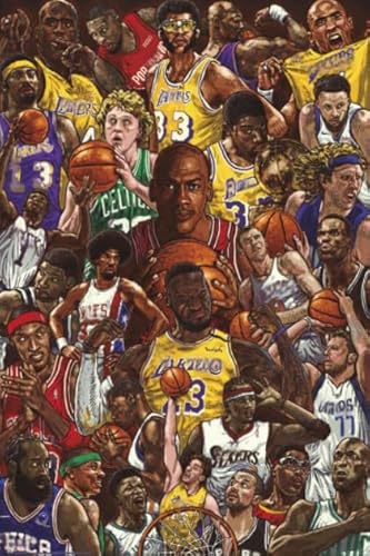 WDZFF Puzzle 1000 Stück - Basketball Athlete Poster Colourful Painting - Für Personalisiertes Puzzle Spielzeug Für Erwachsene - Spaß Für Erwachsene Herausforderung Spielzeug Sx250Zp von WDZFF