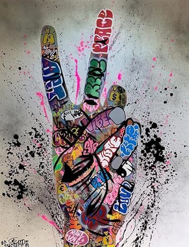 WDZFF Puzzle 1000 Stück - Colourful - Classic Art Graffiti Hands Oil Painting Poster - Gedächtnis Spiele Für Erwachsene - Spielzeug Zum Stressabbau Für Die Ganze Familie Gifts - Jx100Zp von WDZFF