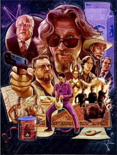 WDZFF Puzzle 1000 Stück - Colourful Puzzle - Classic Film Lebowskis - Pädagogisches Spielzeug Zum Stressabbau Für Familie - Personalisiertes Heraus for Derungs Spielzeug Für Erwachsene - Kx93Zs von WDZFF