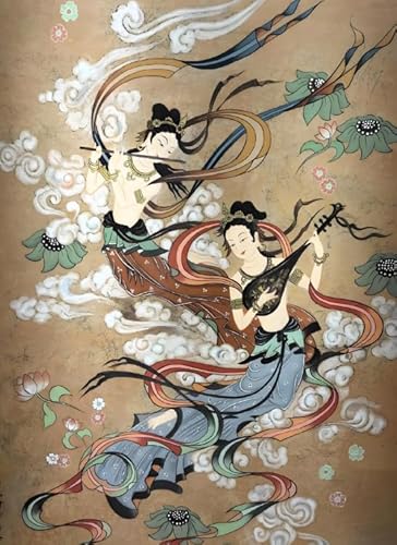 WDZFF Puzzle 1000 Stück - Kunstbild - Chinese Retro Style Dunhuang Murals - Abstract Art Puzzles - Lustige Gedächtnis- Und Wahrnehmungs Spiele - Tress Relief Toys for Family - Jx380Zp WDZFF Puzzle 1000 Stück - Kunstbild - Chinese Retro Style Dunhuang Murals - Abstract Art Puzzles - Lustige Gedächtnis- Und Wahrnehmungs Spiele - Tress Relief Toys for Family - Jx380Zp von WDZFF