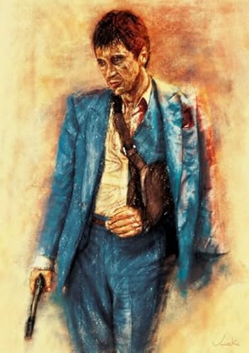 WDZFF Puzzle 1000 Stück - Kunstbild - Classics Film Scarfaces Posters - Family Puzzle Challenge Toys - Stressabbau-Spiel Für Erwachsene, Kunstbild - Jx458Zp von WDZFF