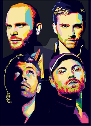 WDZFF Puzzle 1000 Stück - Kunstbild - Coldplays Band Posters - Colorful Abstract Puzzle - Gedächtnis Spiele Für Erwachsene - Pädagogisches Puzzlespielzeug Für Die Ganze Familie Gifts - Jx31Zp von WDZFF