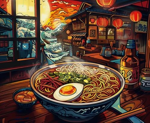 WDZFF Puzzle 1000 Stück - Kunstbild - Irregular Abstract Ramenss Painting - Gedächtnis Spiele Für Erwachsene - Spielzeug Zum Stressabbau Für Die Ganze Familie Gifts - Jx538Zp von WDZFF