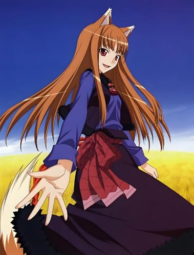 WDZFF Puzzle 1000 Stück - Kunstbild - Japanese Animes Spicess and Wolfss Posters - Wand Kunst Dekoration - Herausforderungs Spiel Für Erwachsene Gifts - Lernspielzeug Für Kinder - Jx407Zp von WDZFF