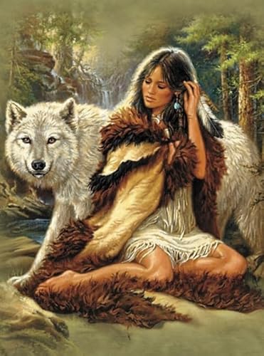 WDZFF Puzzle 1000 Stück - Kunstbild - Nativess India and Wolfss Painting - Gedächtnisspiele Für Senioren - Lernspielzeug Für Die Ganze Familie Gifts - Jx264Zp WDZFF Puzzle 1000 Stück - Kunstbild - Nativess India and Wolfss Painting - Gedächtnisspiele Für Senioren - Lernspielzeug Für Die Ganze Familie Gifts - Jx264Zp von WDZFF