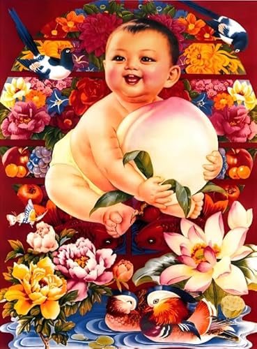 WDZFF Puzzle 1000 Stück - Kunstbild - Puzzle - Chinese Retro Nianhua Painting - Irregular Elderly Fun Toy - Family Educational Game for Memory - Jx398Zp WDZFF Puzzle 1000 Stück - Kunstbild - Puzzle - Chinese Retro Nianhua Painting - Irregular Elderly Fun Toy - Family Educational Game for Memory - Jx398Zp von WDZFF