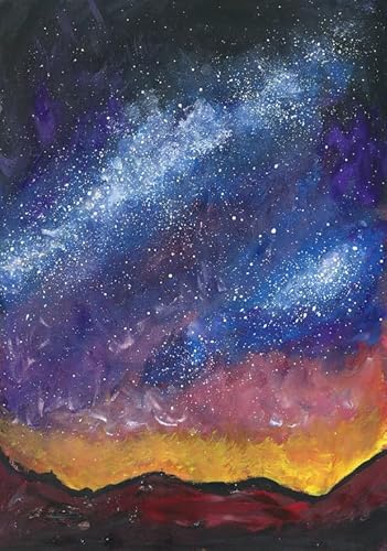 WDZFF Puzzle 1000 Stück - Starrys Sky Landscapes Buntes Kunst Paintings - Erwachsene Stressabbau Spiel Kunst Bild - Familie Spaß Herausforderung Spielzeug Xa510Wp von WDZFF