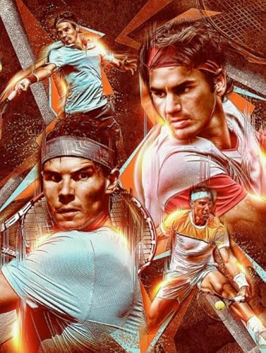 WDZFF Puzzle 1000 Stück - Tennis Player Oil Painting Posters - for Lernspielzeug Für Erwachsene Und Familien - Puzzle Spielzeug Zum Stressabbau Für Erwachsene Und Familien - Gifts - Jx107Zp von WDZFF