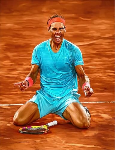 WDZFF Puzzle 1000 Stück - Tennis Player Oil Painting Posters - for Lernspielzeug Für Erwachsene Und Familien - Puzzle Spielzeug Zum Stressabbau Für Erwachsene Und Familien - Gifts - Jx111Zp von WDZFF