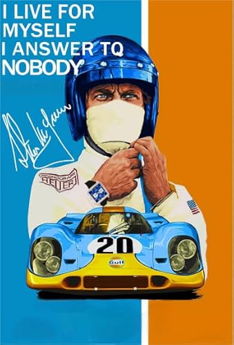 WDZFF Puzzle 1000 Stück - Vintage F1 Racings Mcqueenss - Puzzle Art Poster - Stressabbau-Spiel Für Erwachsene, Kunstbild - Kx457Zs WDZFF Puzzle 1000 Stück - Vintage F1 Racings Mcqueenss - Puzzle Art Poster - Stressabbau-Spiel Für Erwachsene, Kunstbild - Kx457Zs von WDZFF