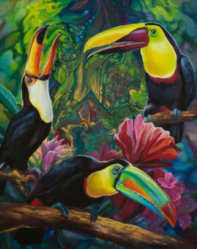 WDZFF Puzzle 1000 Teile,Animal Bird Color Painting Jigsaw Puzzle,Abstract Art Picture,Adult Family Stress Relief Jigsaw Toys Zq113Zp WDZFF Puzzle 1000 Teile,Animal Bird Color Painting Jigsaw Puzzle,Abstract Art Picture,Adult Family Stress Relief Jigsaw Toys Zq113Zp von WDZFF
