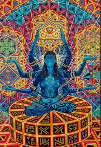 WDZFF Puzzle 1000 Teile ，Für Elderly Memory Cognition Game ，Colorful ，Yogas Meditations Abstract Plakat ，Wand Kunst Dekoration Kq272Zp von WDZFF