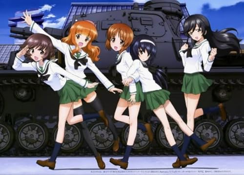 WDZFF Puzzle 1000 Teile - Buntes Puzzle - Japanese Animes Girlss Und Panzers Plakats - Kinder Spielzeug Lernspiele Kq144Zp von WDZFF