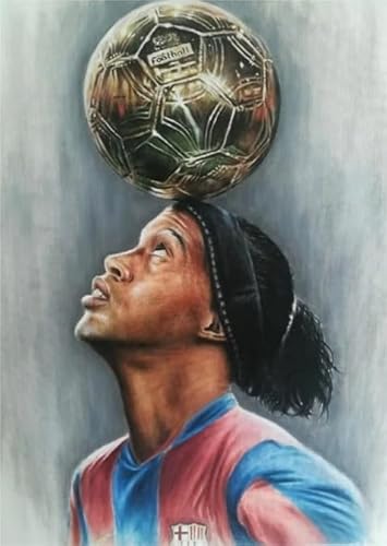 WDZFF Puzzle 1000 Teile - Football Player 10 Plakat Bild - Schwieriges Unregelmäßiges Puzzle - Familien Spiele Zum Stressabbau Xa16Wp von WDZFF