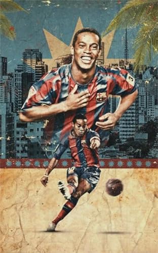 WDZFF Puzzle 1000 Teile - Football Player 10 Plakat Bild - Schwieriges Unregelmäßiges Puzzle - Familien Spiele Zum Stressabbau Xa19Wp von WDZFF