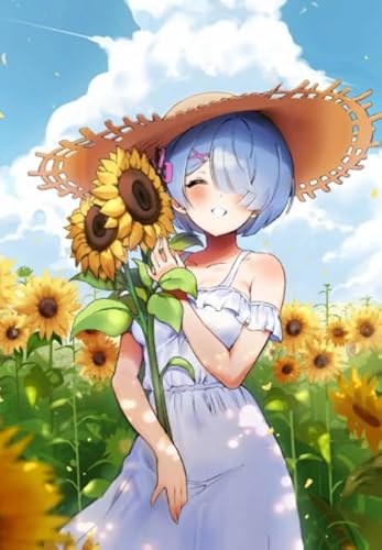 WDZFF Puzzle 1000 Teile - Für Lernspiele Für Kinder - Japanese Animes Otherworldly Life from Scratch Natsuki Art Plakat - Buntes Irregular Puzzle Kq236Zp von WDZFF