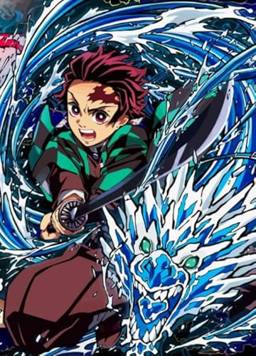 WDZFF Puzzle 1000 Teile - Für Lernspielzeug Für Kinder - Familien Spiele Zur Stressreduzierung - Japanese Animes Demons Tanjirou Plakat Kq255Zp von WDZFF